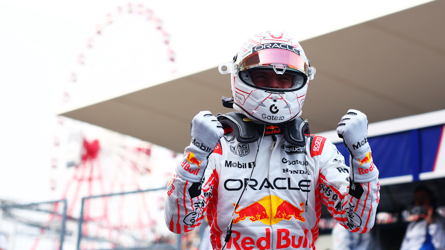 SUZUKA, JAPAN - APRIL 05: Pole position qualifier Max Verstappen of the Netherlands and Oracle Red