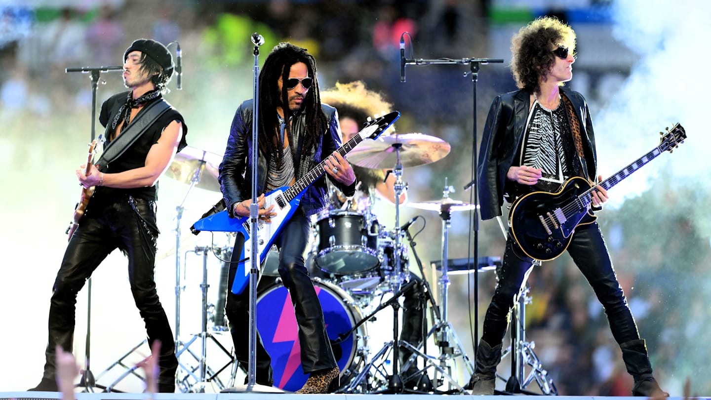 Lenny Kravitz takes to the stage in Singapore on Sunday