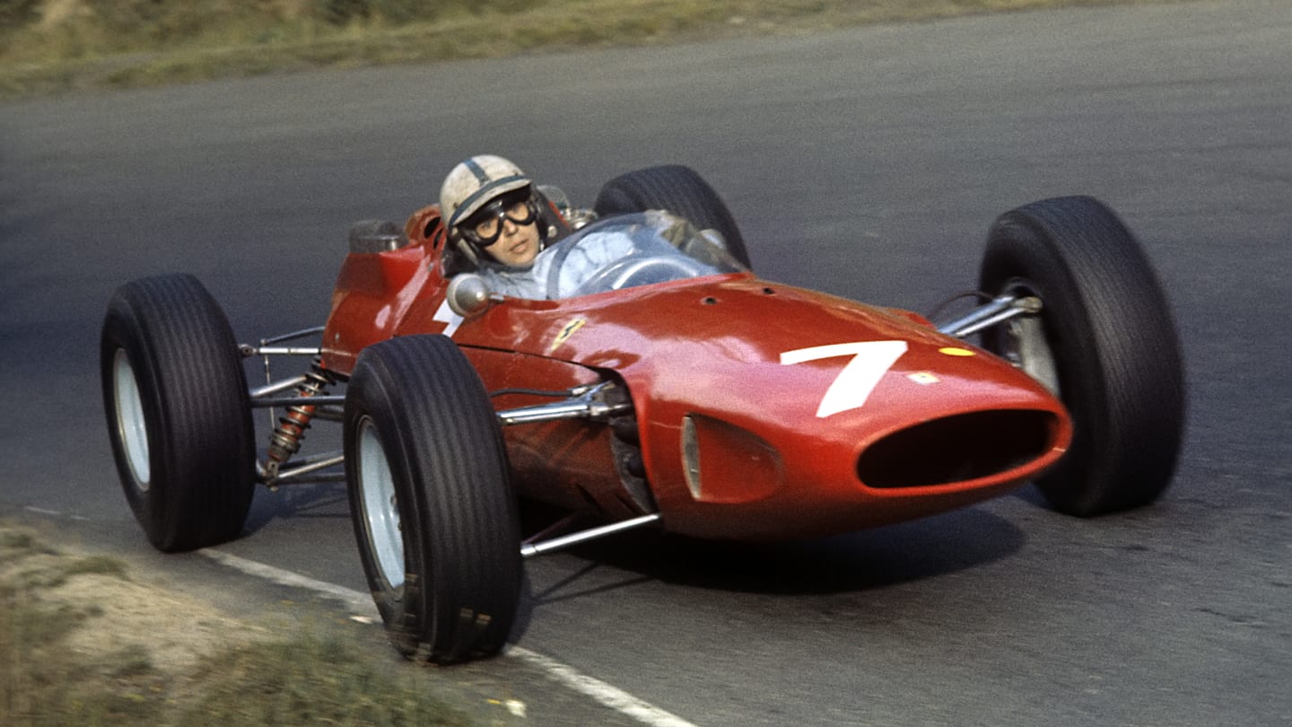 John Surtees, Ferrari 158, Grand Prix of Germany, Nurburgring, 02 August 1964. (Photo by Bernard