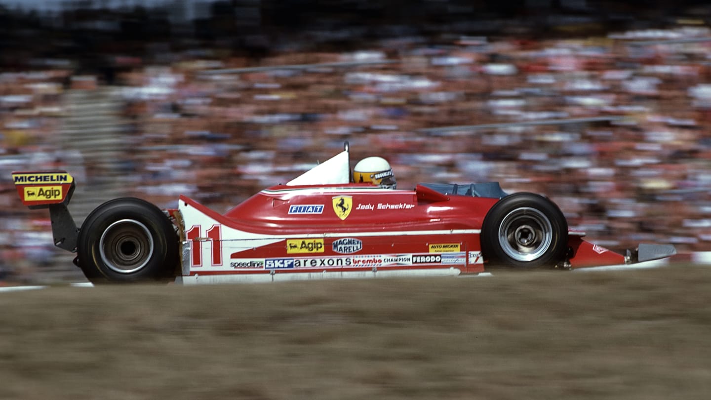Jody Scheckter, Ferrari 312T4, Grand Prix of Germany, Hockenheimring, 29 July 1979. (Photo by
