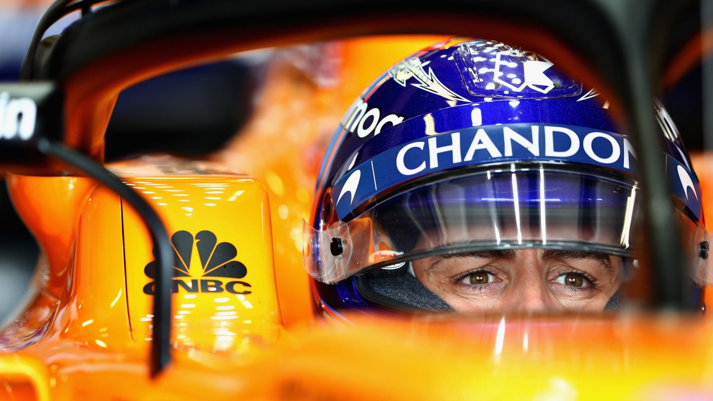 MELBOURNE, AUSTRALIA - MARCH 24: Fernando Alonso of Spain and McLaren F1 prepares to drive in the