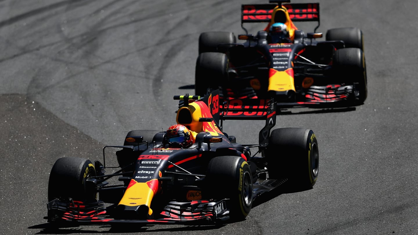 SAO PAULO, BRAZIL - NOVEMBER 12: Max Verstappen of the Netherlands driving the (33) Red Bull Racing