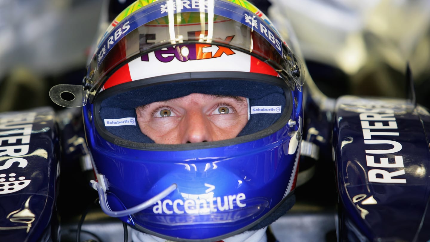 HOCKENHEIM, GERMANY - JULY 28:  Mark Webber of Australia and Williams in the pits during second