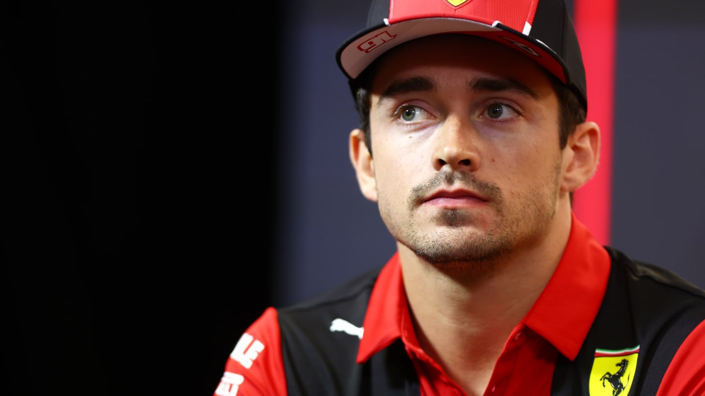 MELBOURNE, AUSTRALIA - MARCH 30: Charles Leclerc of Monaco and Ferrari attends the Drivers Press