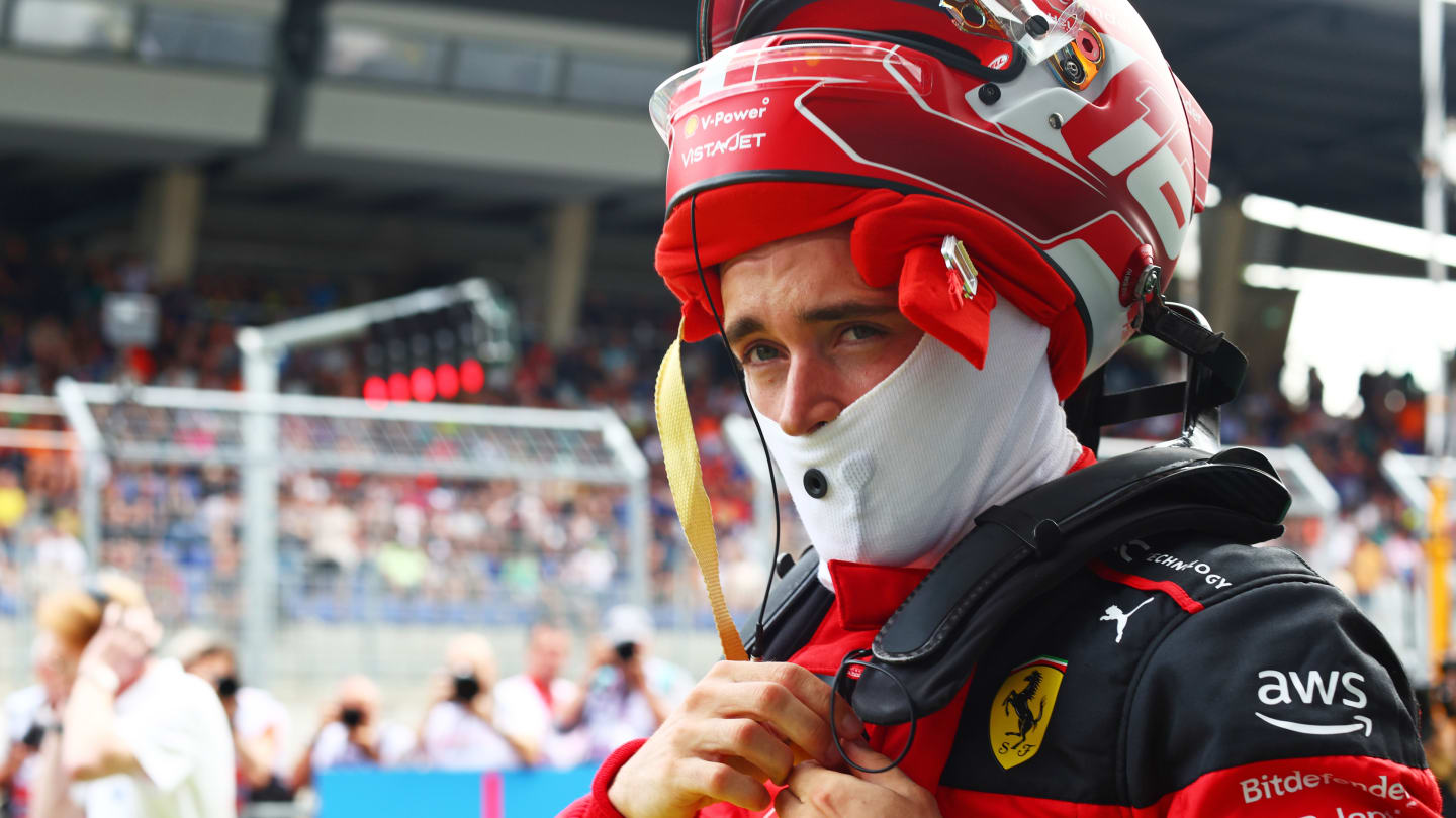 SPIELBERG, AUSTRIA - JUNE 30: Second placed qualifier Charles Leclerc of Monaco and Ferrari looks