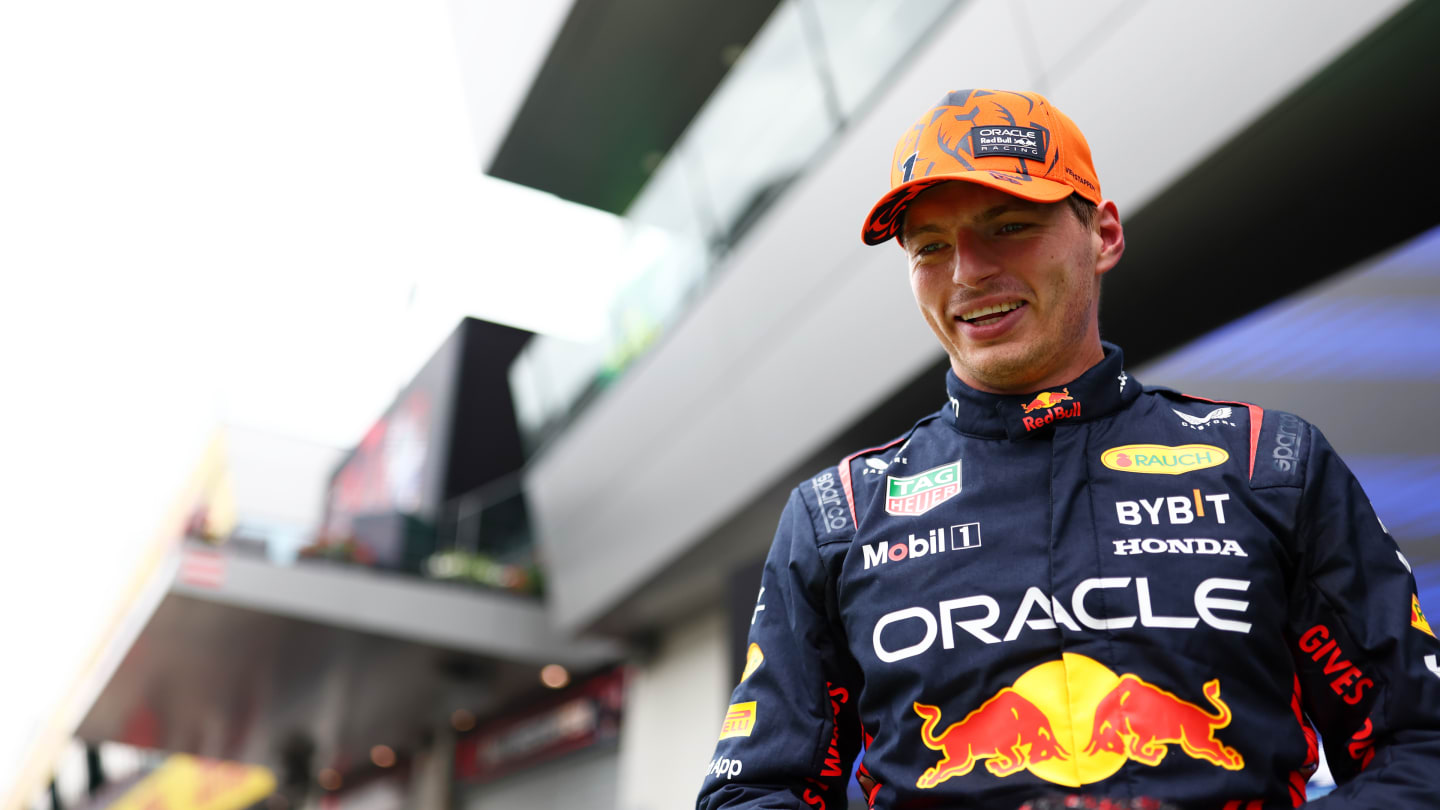 SPIELBERG, AUSTRIA - JULY 01: Pole position qualifier Max Verstappen of the Netherlands and Oracle