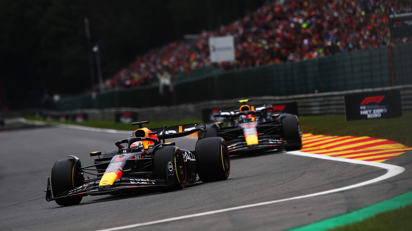 SPA, BELGIUM - JULY 30: Max Verstappen of the Netherlands driving the (1) Oracle Red Bull Racing