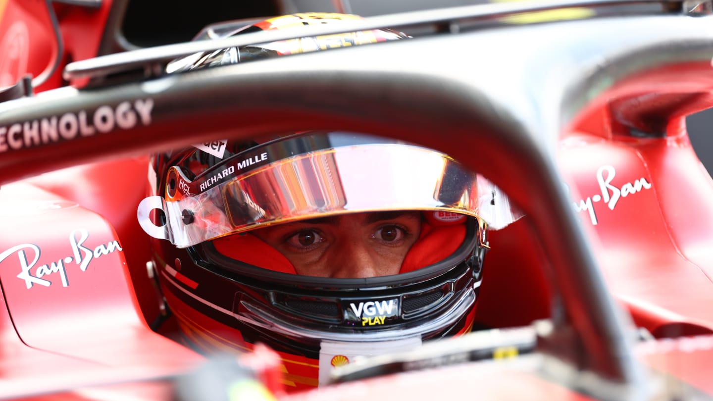 MONZA, ITALY - SEPTEMBER 02: Carlos Sainz of Spain driving (55) the Ferrari SF-23 on track during