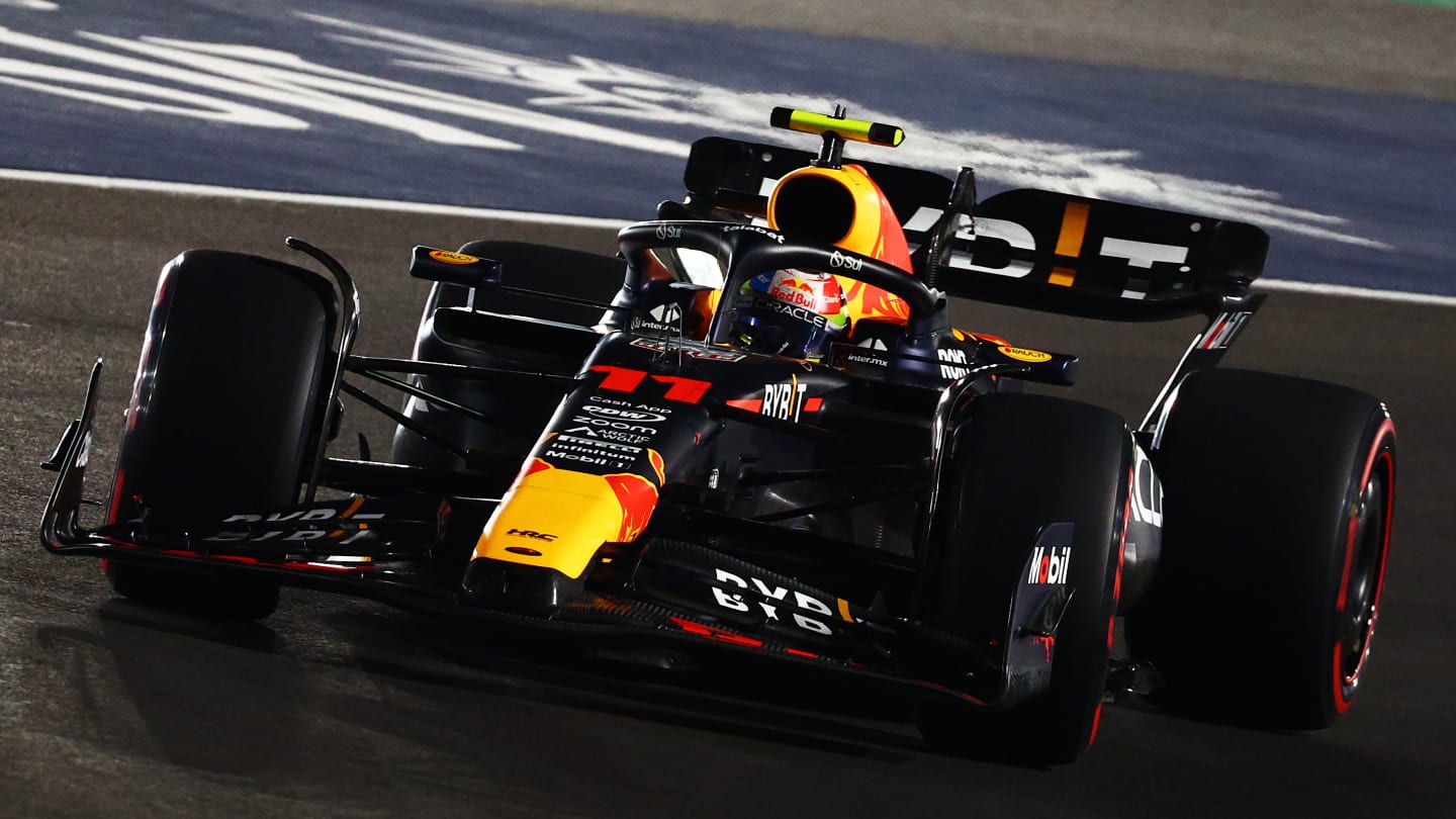 LUSAIL CITY, QATAR - OCTOBER 07: Sergio Perez of Mexico driving the (11) Oracle Red Bull Racing