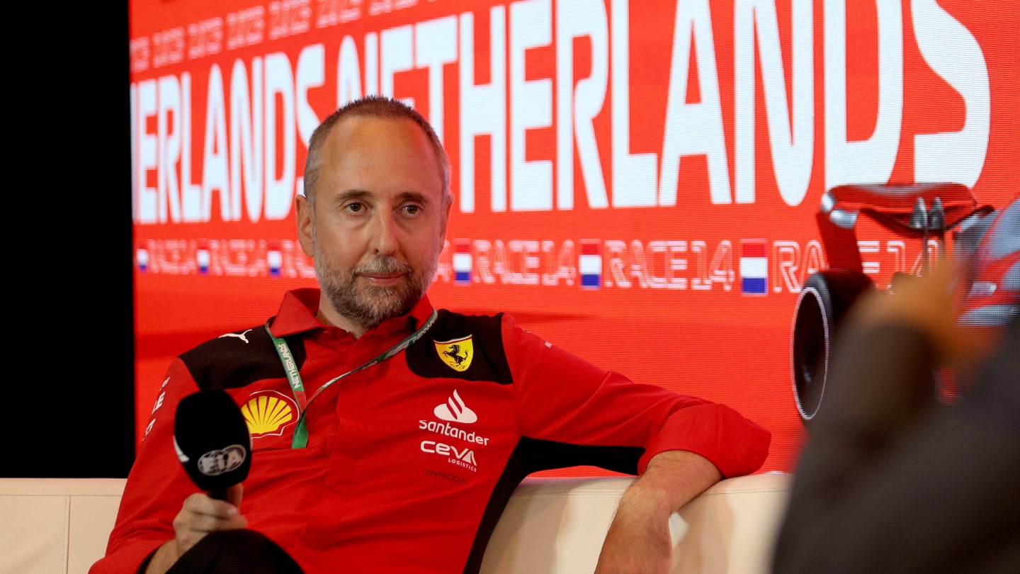 ZANDVOORT, NETHERLANDS - AUGUST 25: Enrico Cardile, Head of Chassis Area at Ferrari, attends the