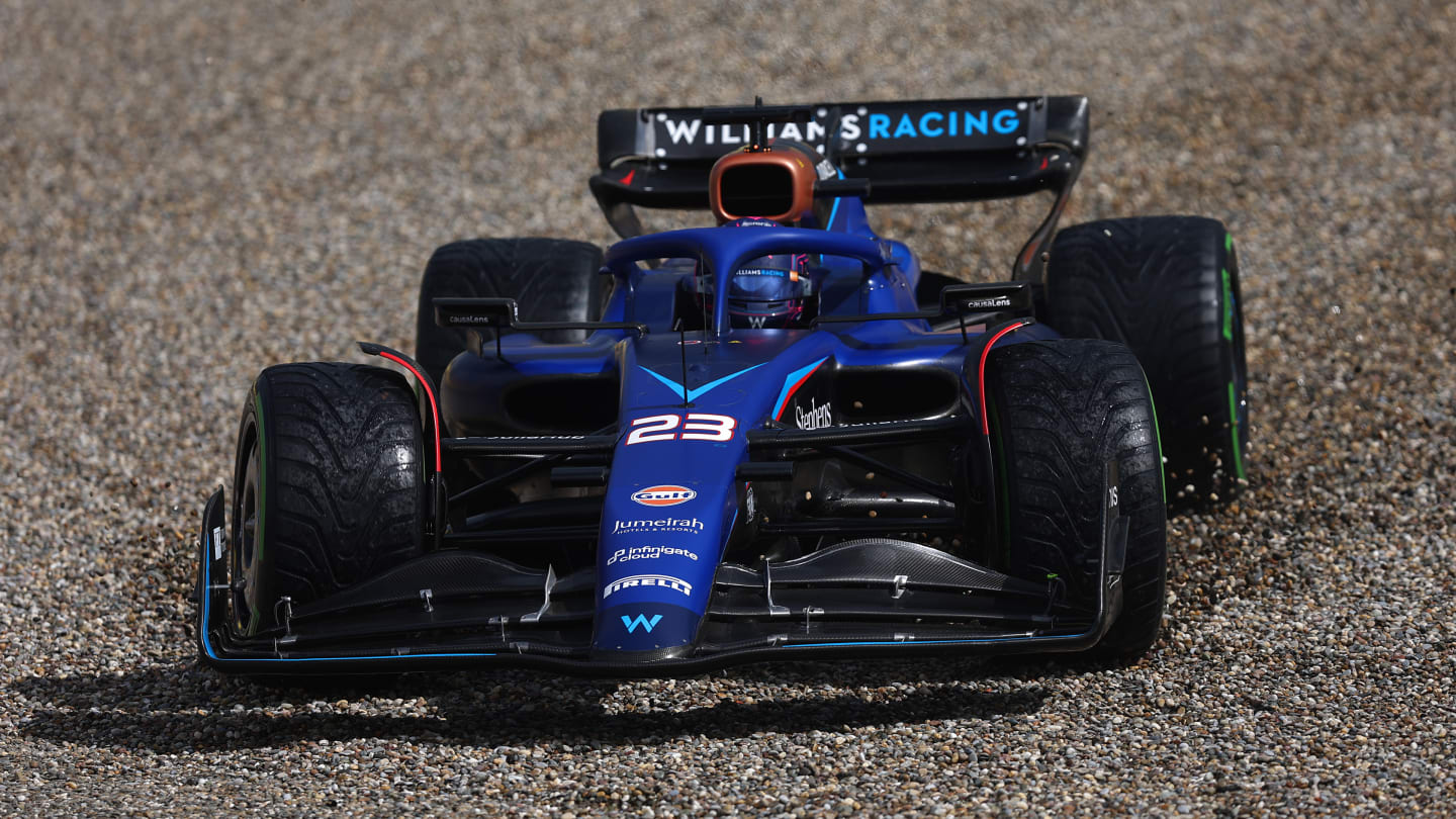 ZANDVOORT, NETHERLANDS - AUGUST 26: Alexander Albon of Thailand driving the (23) Williams FW45