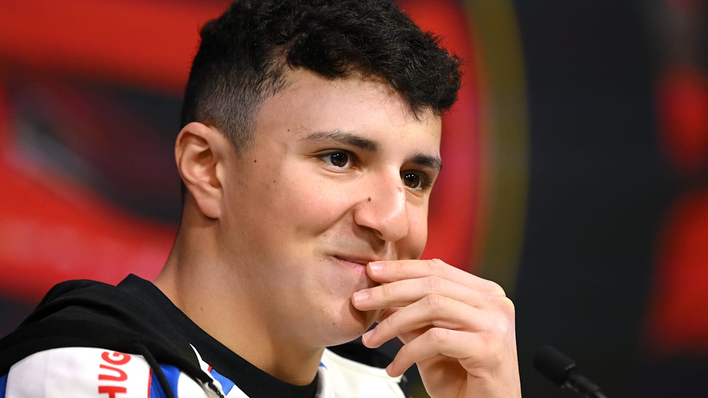 LONDON, ENGLAND - FEBRUARY 18: Isack Hadjar of France and Visa Cash App Racing Bulls looks on