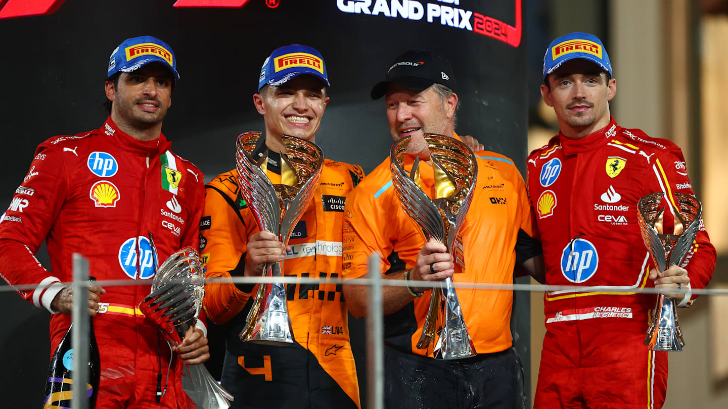 ABU DHABI, UNITED ARAB EMIRATES - DECEMBER 08: Race winner Lando Norris of Great Britain and
