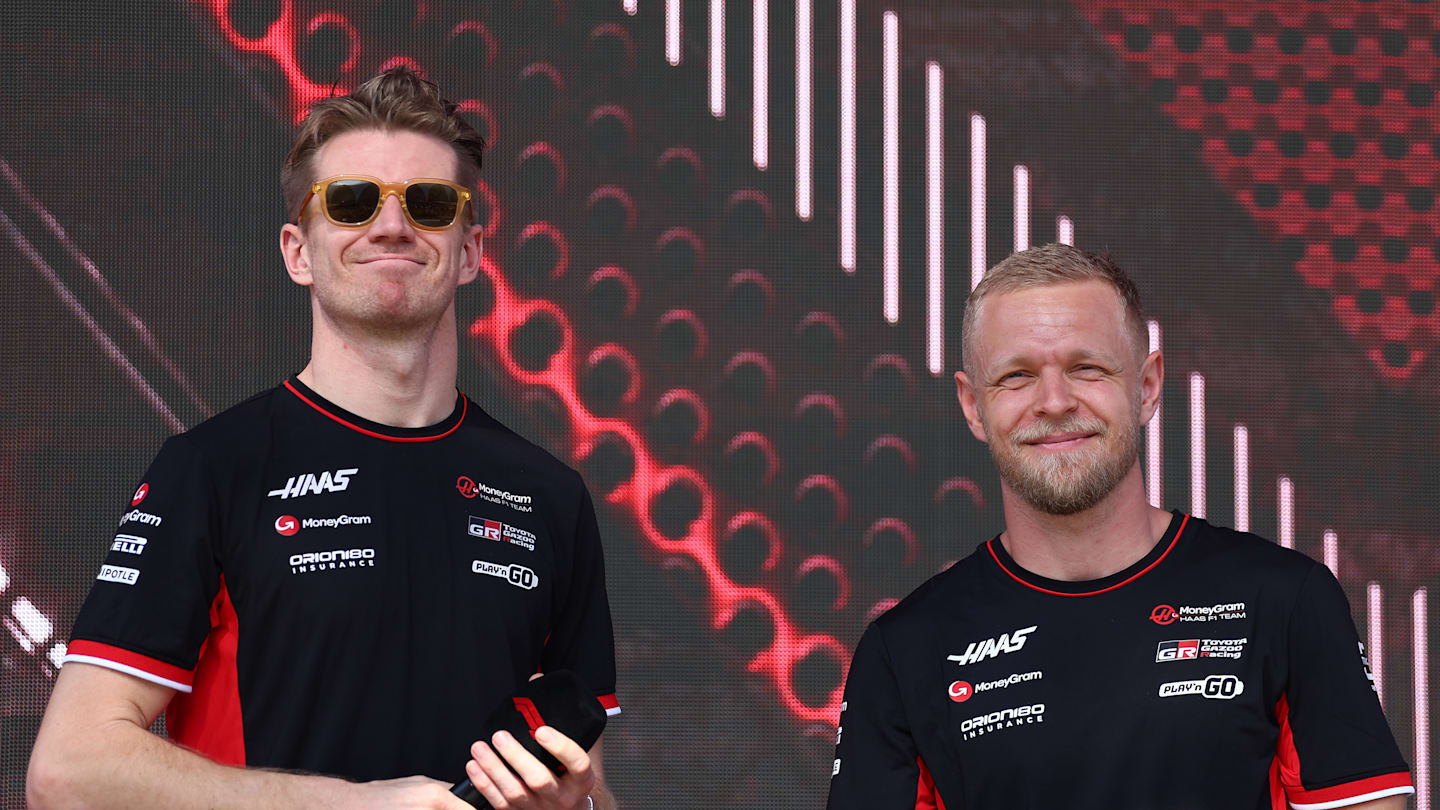 ABU DHABI, UNITED ARAB EMIRATES - DECEMBER 07: Nico Hulkenberg of Germany and Haas F1 and Kevin