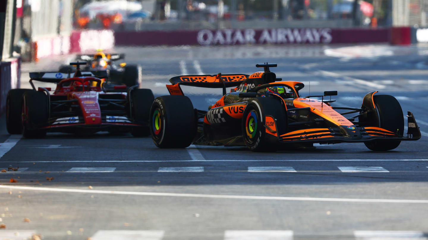 BAKU, AZERBAIJAN - SEPTEMBER 15: Max Verstappen of the Netherlands and Oracle Red Bull Racing looks