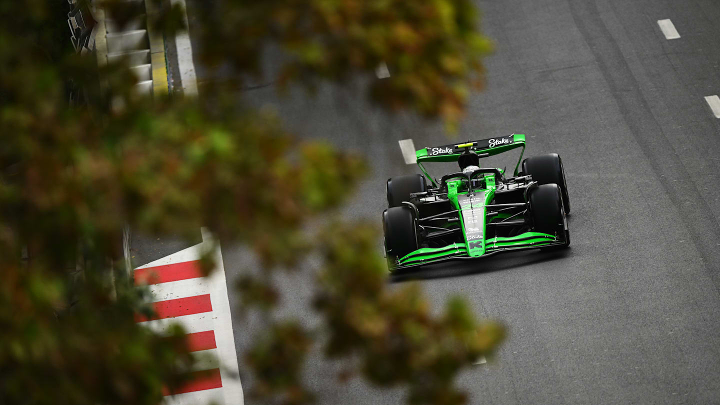 BAKU, AZERBAIJAN - SEPTEMBER 14: Zhou Guanyu of China driving the (24) Kick Sauber C44 Ferrari on