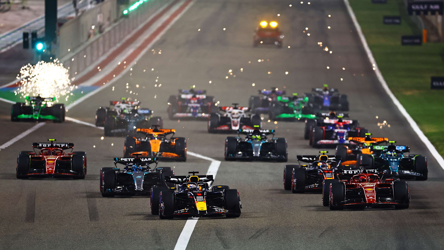 BAHRAIN, BAHRAIN - MARCH 02: Max Verstappen of the Netherlands driving the (1) Oracle Red Bull