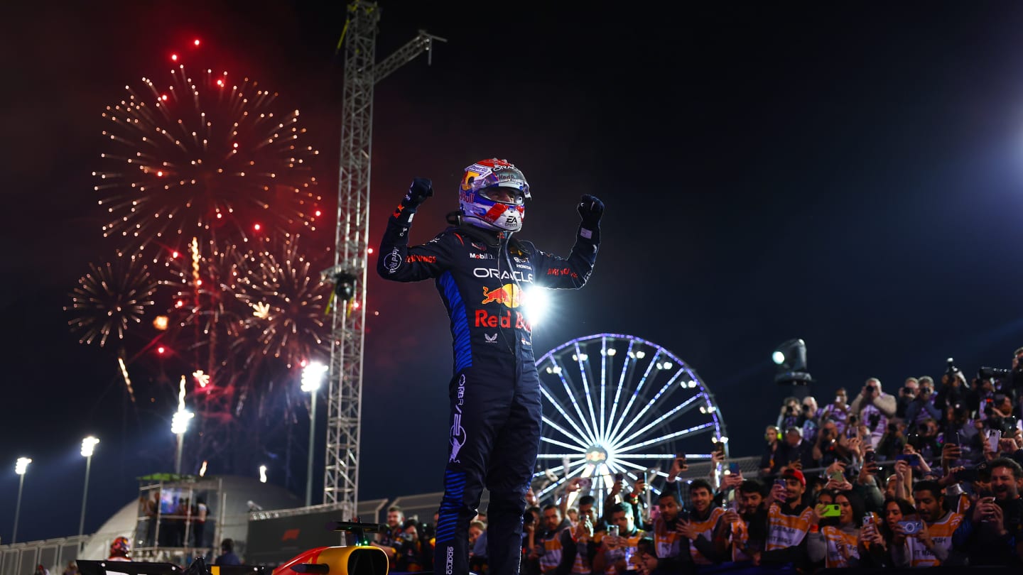 BAHRAIN, BAHRAIN - MARCH 02: Race winner Max Verstappen of the Netherlands and Oracle Red Bull