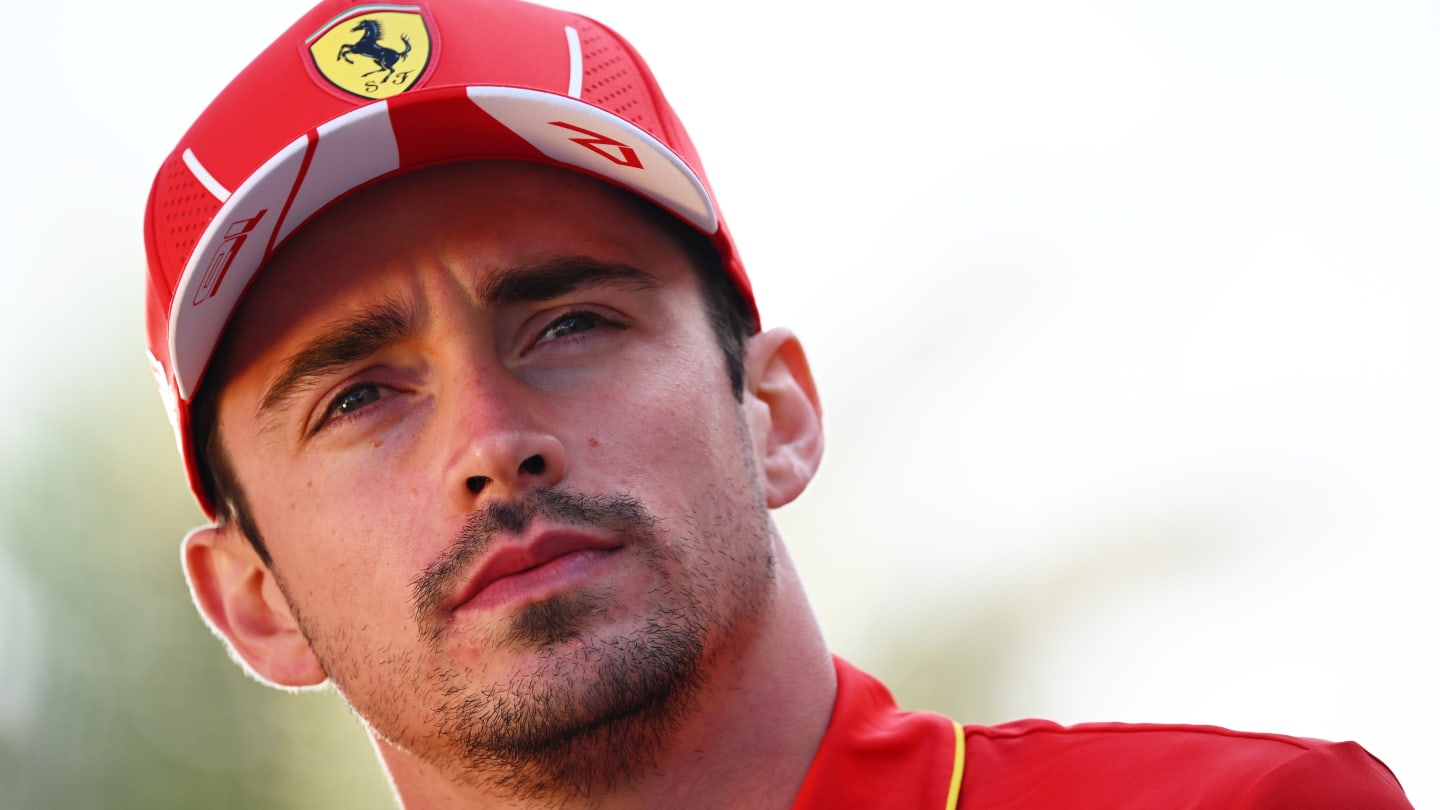 BAHRAIN, BAHRAIN - FEBRUARY 28: Charles Leclerc of Monaco and Ferrari looks on in the Paddock
