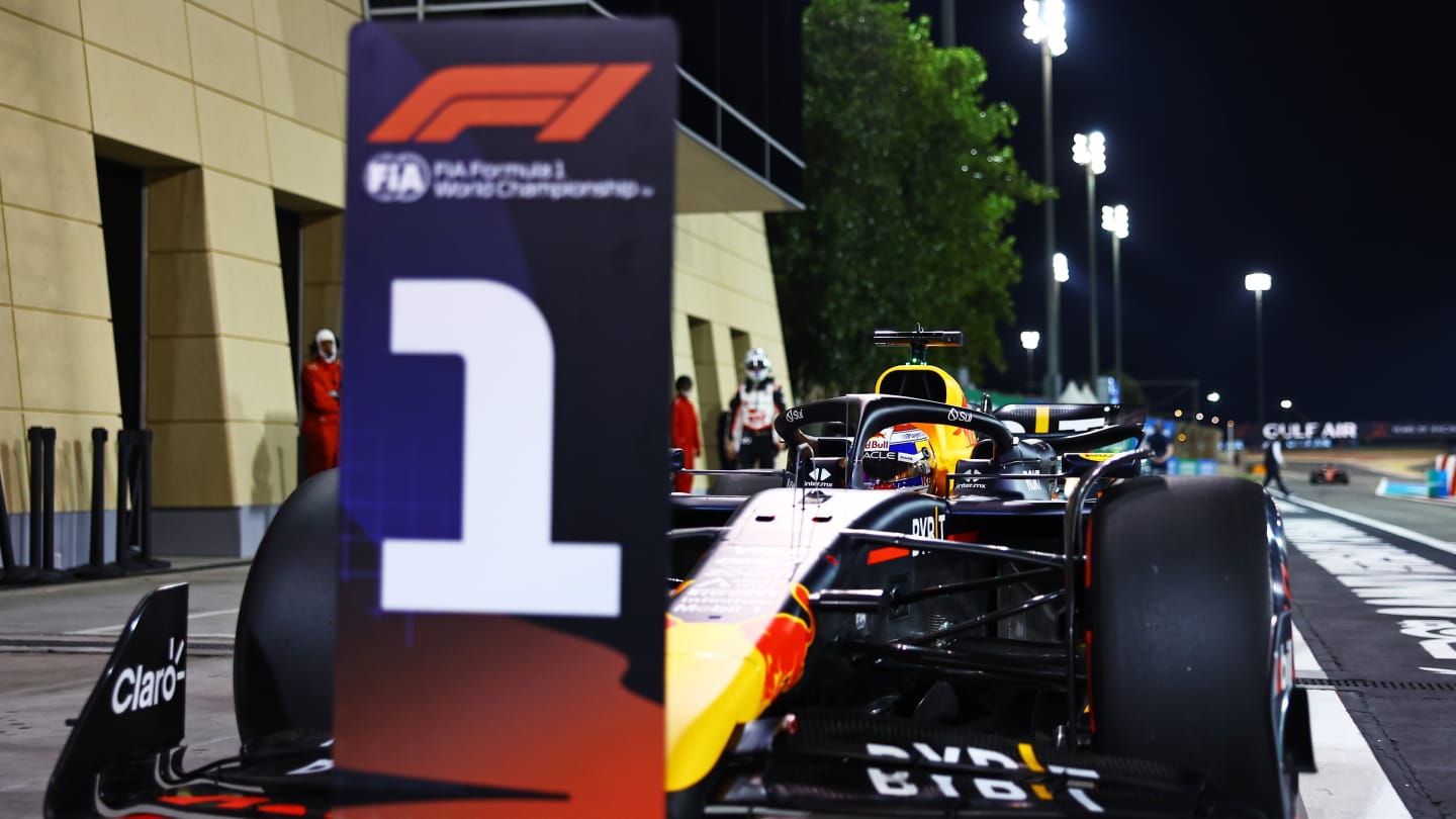 BAHRAIN, BAHRAIN - MARCH 01: Max Verstappen of the Netherlands driving the (1) Oracle Red Bull