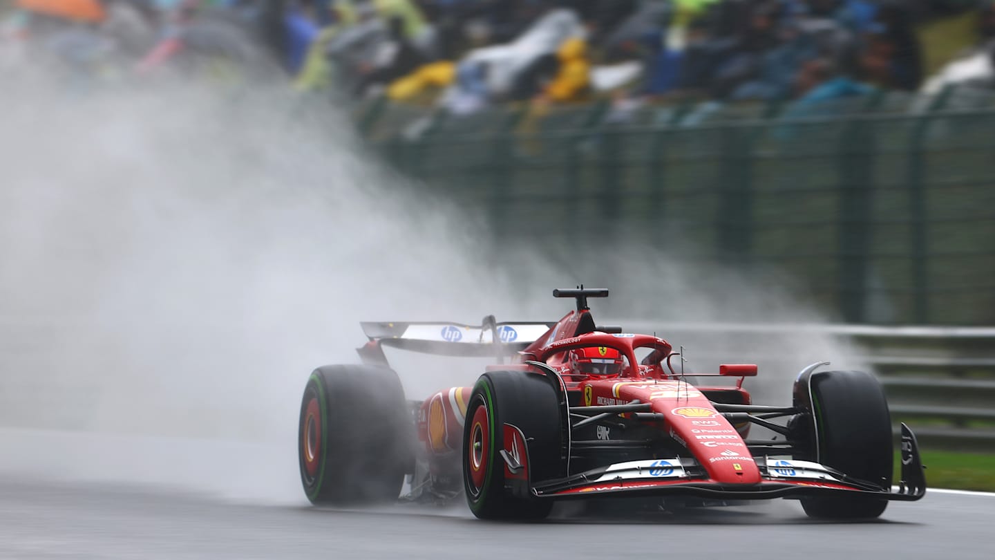 SPA, BELGIUM - JULY 27: Charles Leclerc of Monaco driving the (16) Ferrari SF-24 on track during