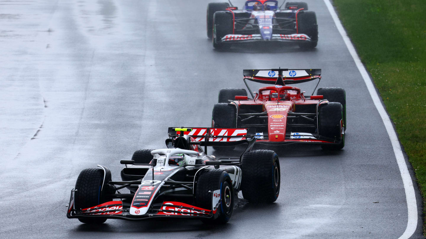 MONTREAL, QUEBEC - JUNE 09: Nico Hulkenberg of Germany driving the (27) Haas F1 VF-24 Ferrari leads