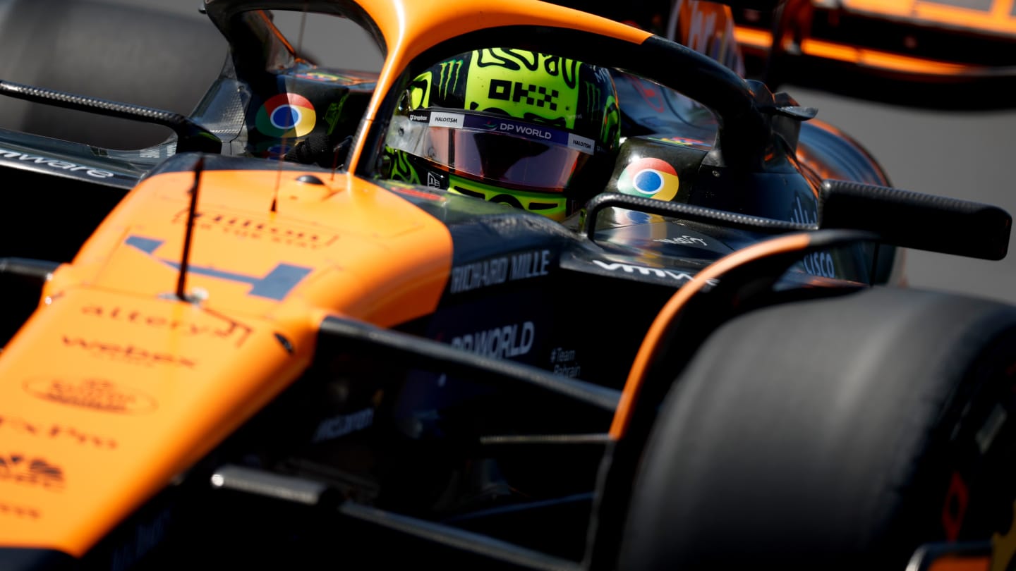 MONTREAL, QUEBEC - JUNE 07: Lando Norris of Great Britain driving the (4) McLaren MCL38 Mercedes on