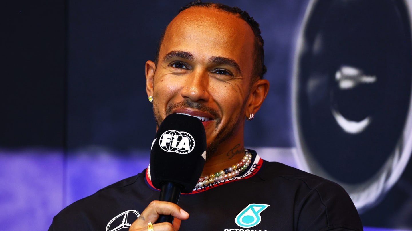 MONTREAL, QUEBEC - JUNE 06: Lewis Hamilton of Great Britain and Mercedes attends the press