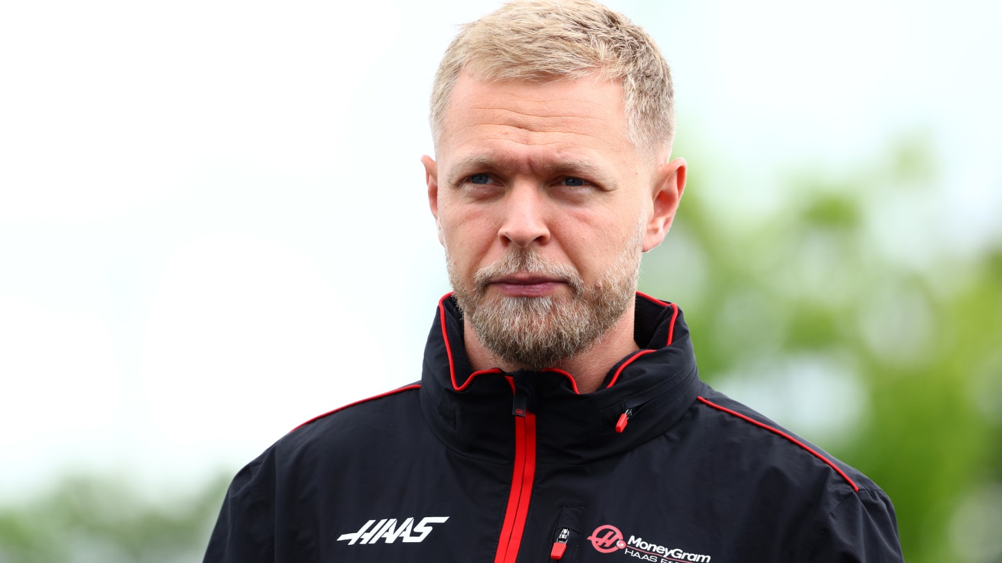 MONTREAL, QUEBEC - JUNE 08: Kevin Magnussen of Denmark and Haas F1 arrives into the Paddock prior