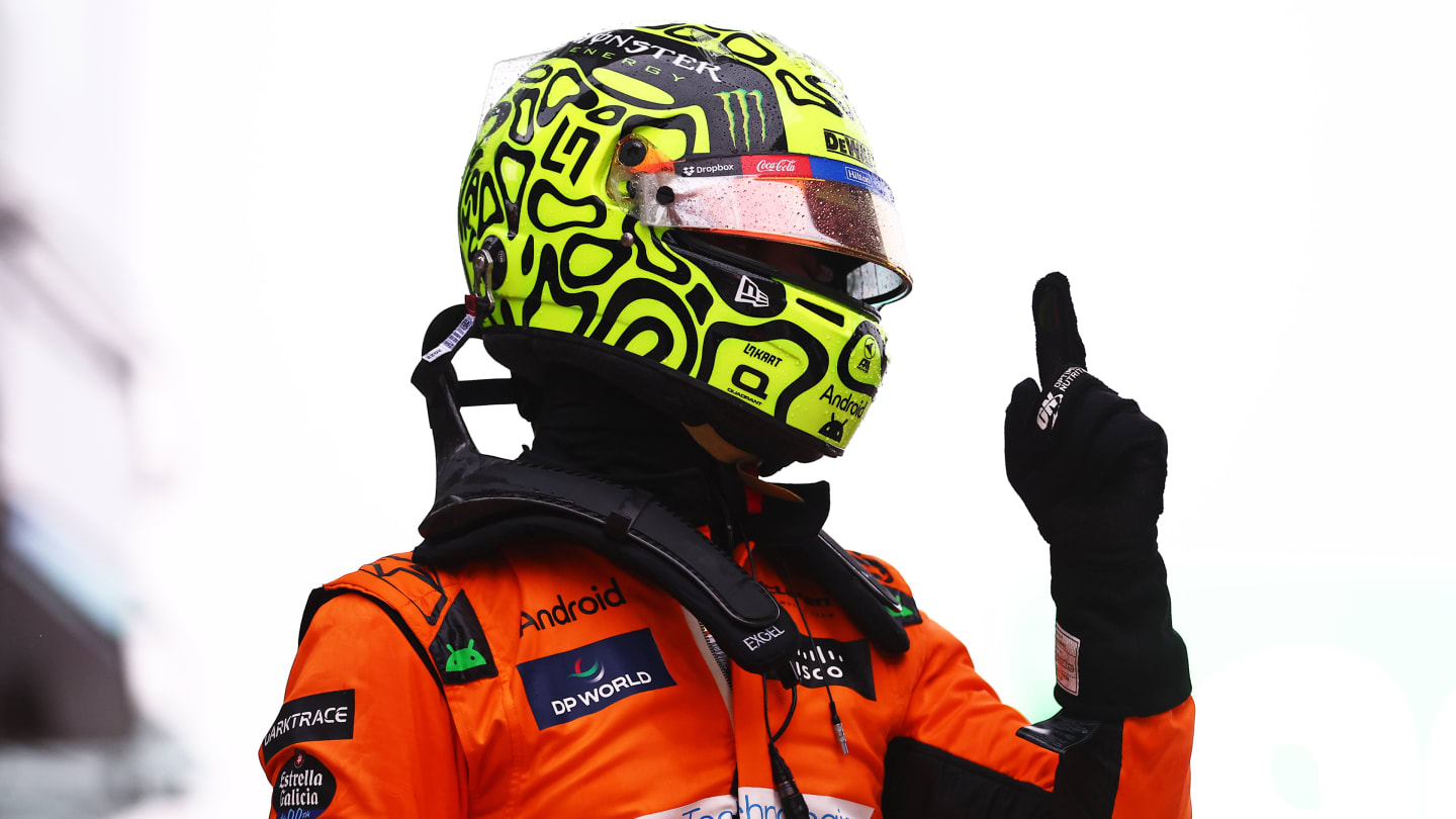 Lando Norris delighted as 'all or nothing' final lap nets P1