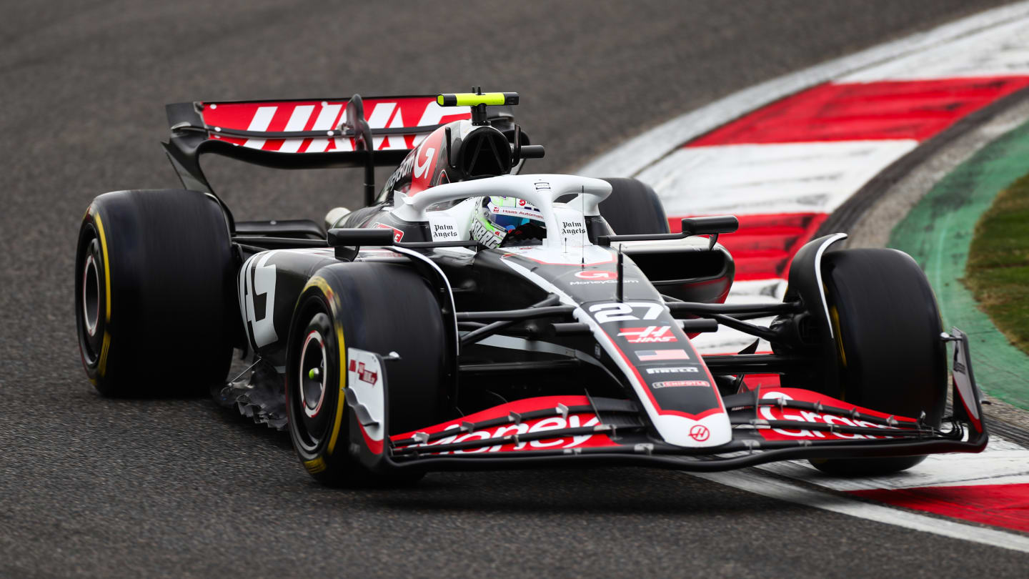 SHANGHAI, CHINA - APRIL 19: Nico Hulkenberg of Germany and Haas  during Sprint Qualifying ahead of