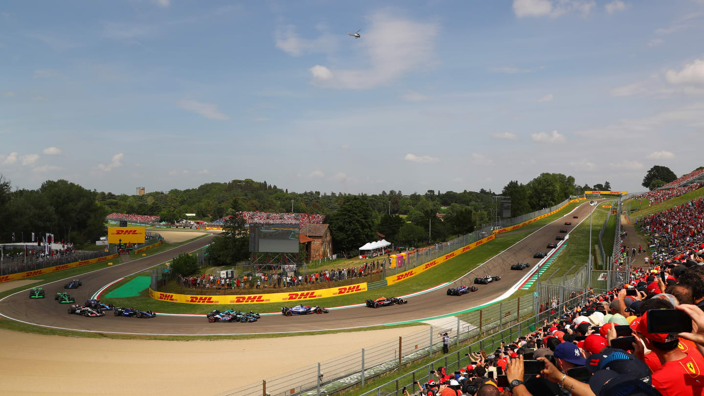 IMOLA, ITALY - MAY 18: Oscar Piastri of Australia driving the (81) McLaren MCL38 Mercedes on track