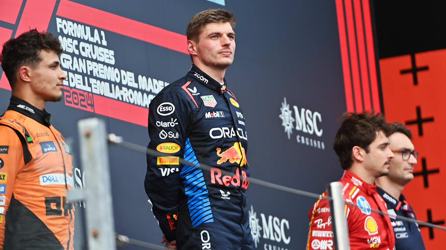 IMOLA, ITALY - MAY 19: Race winner Max Verstappen of the Netherlands and Oracle Red Bull Racing,