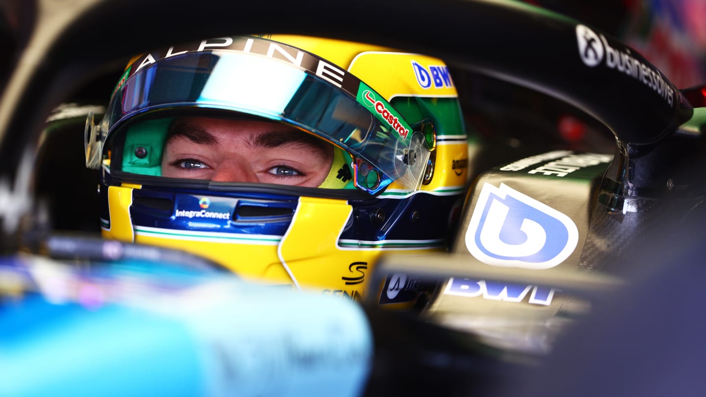 IMOLA, ITALY - MAY 17: Pierre Gasly of France and Alpine F1 prepares to drive in the garage during