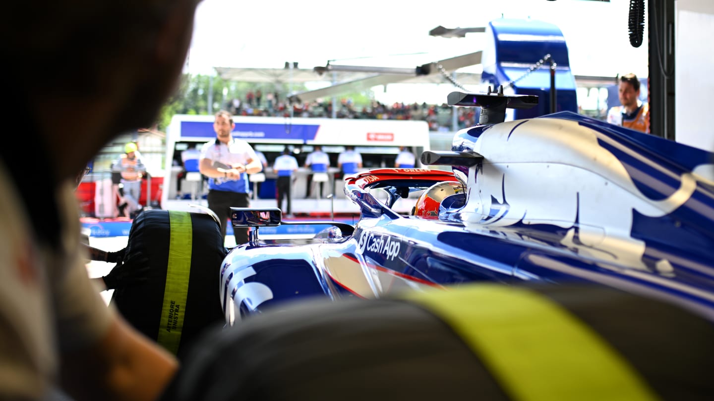 IMOLA, ITALY - MAY 17: Daniel Ricciardo of Australia and Visa Cash App RB prepares to drive in the