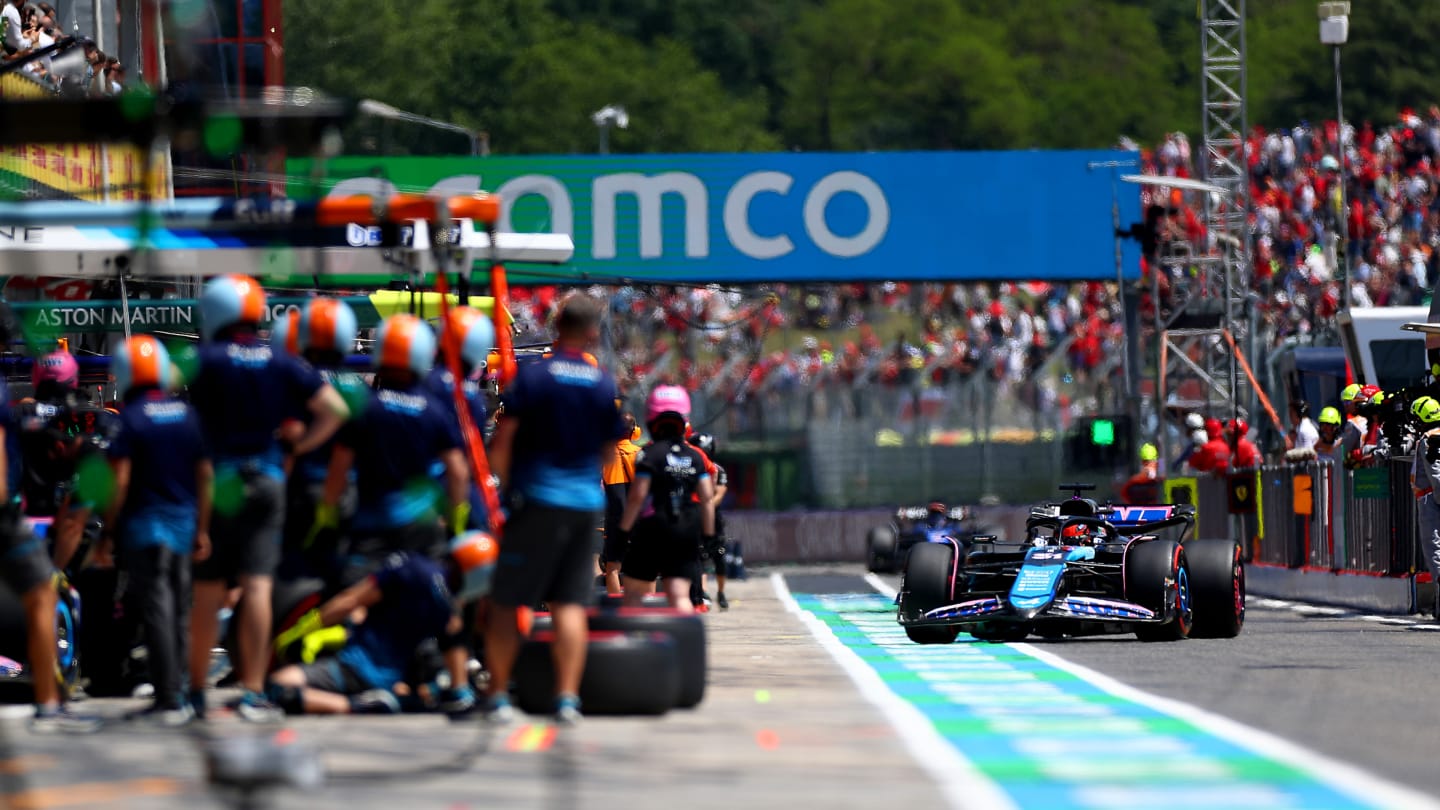 IMOLA, ITALY - MAY 18: Esteban Ocon of France driving the (31) Alpine F1 A524 Renault in the