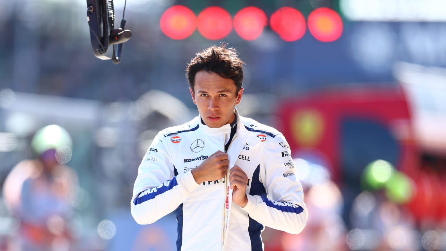 IMOLA, ITALY - MAY 18: 14th placed qualifier Alexander Albon of Thailand and Williams walks in the