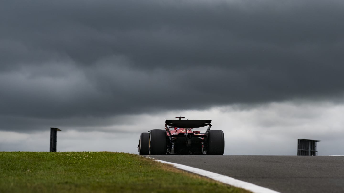 NORTHAMPTON, ENGLAND - JULY 05: Charles Leclerc of Monaco driving the (16) Ferrari SF-24 on track