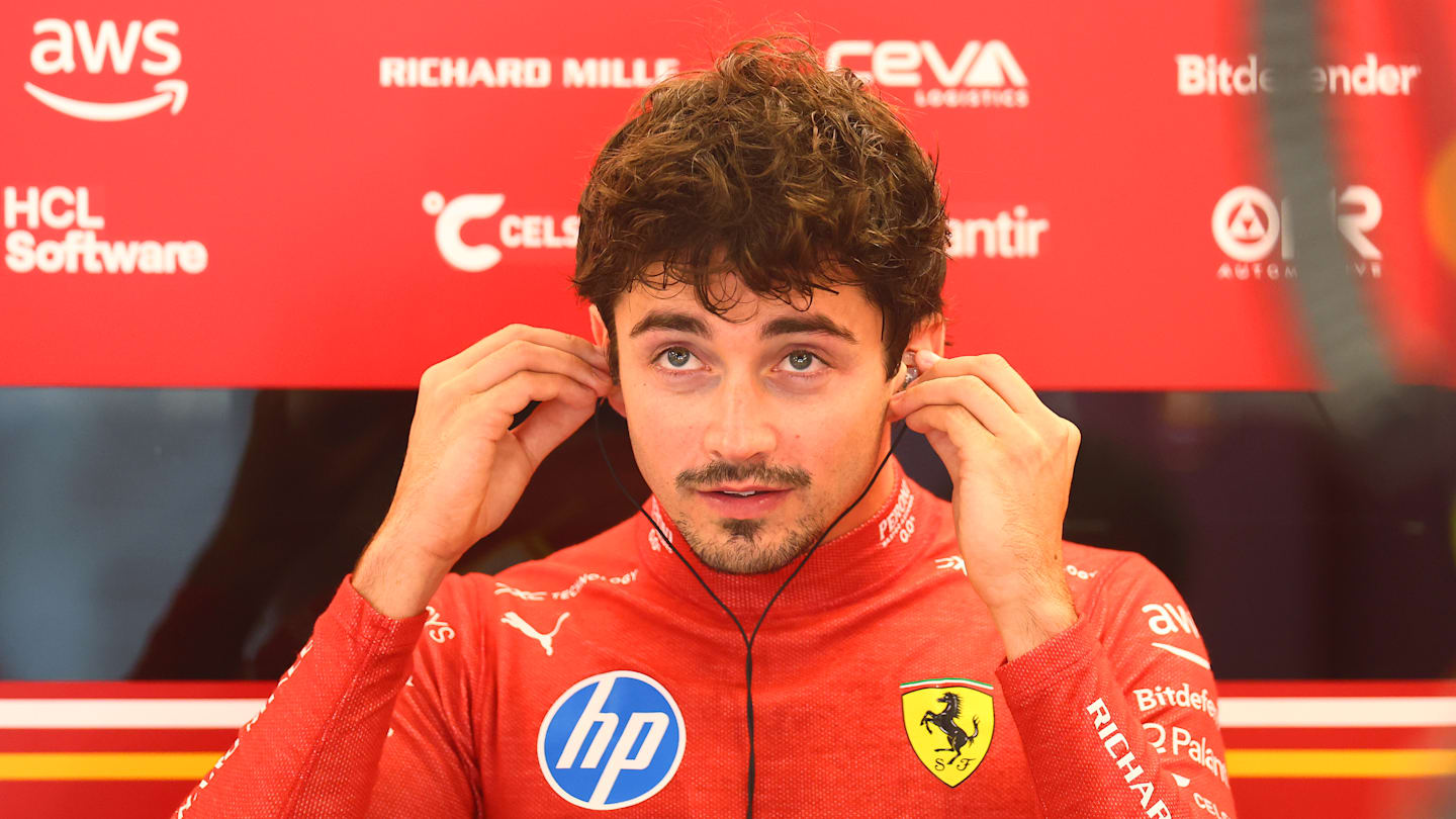 BUDAPEST, HUNGARY - JULY 19: Charles Leclerc of Monaco and Ferrari prepares to drive in the garage