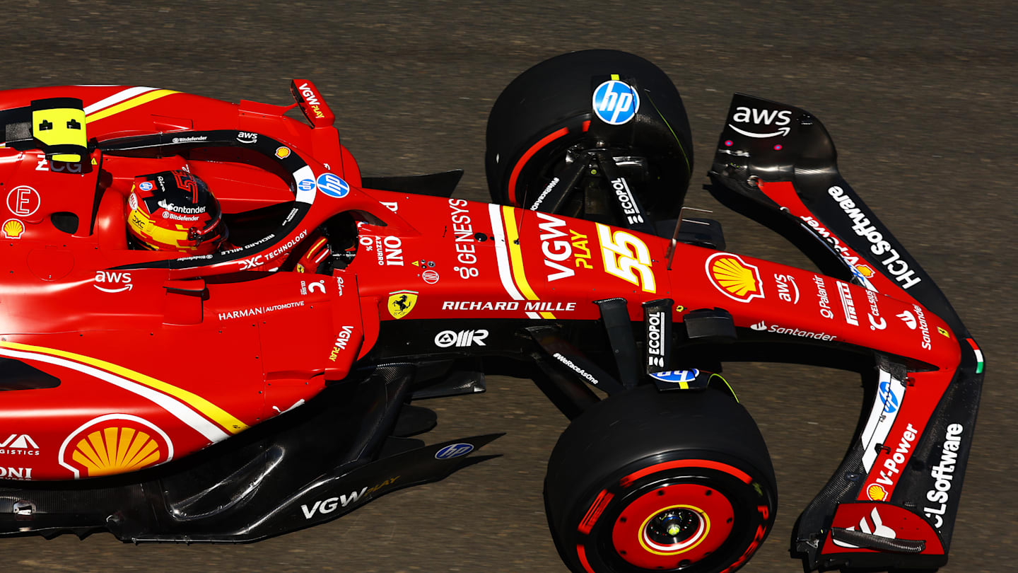 BUDAPEST, HUNGARY - JULY 19: Carlos Sainz of Spain and Ferrari prepares to drive  during practice