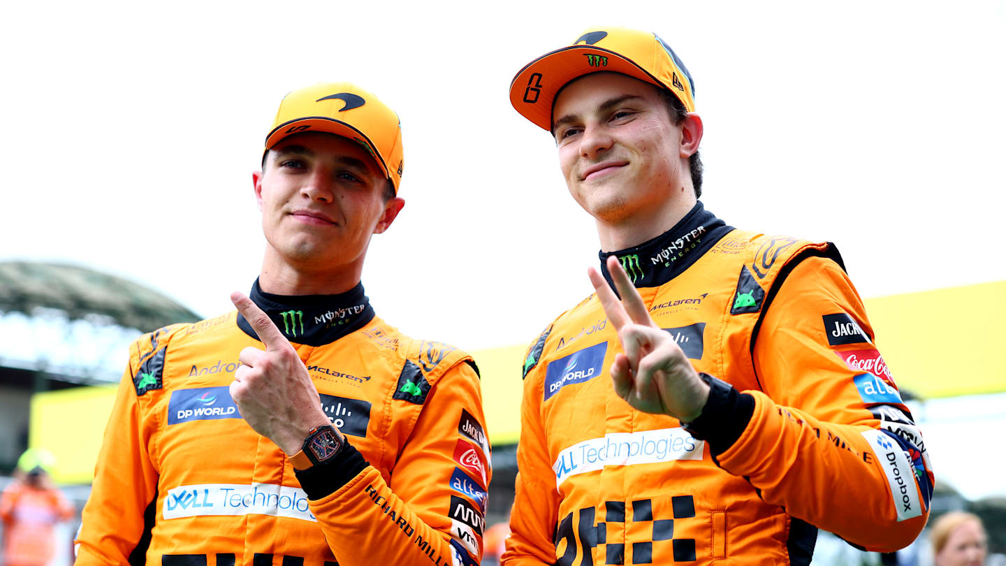 BUDAPEST, HUNGARY - JULY 20: Pole position qualifier Lando Norris of Great Britain and McLaren and