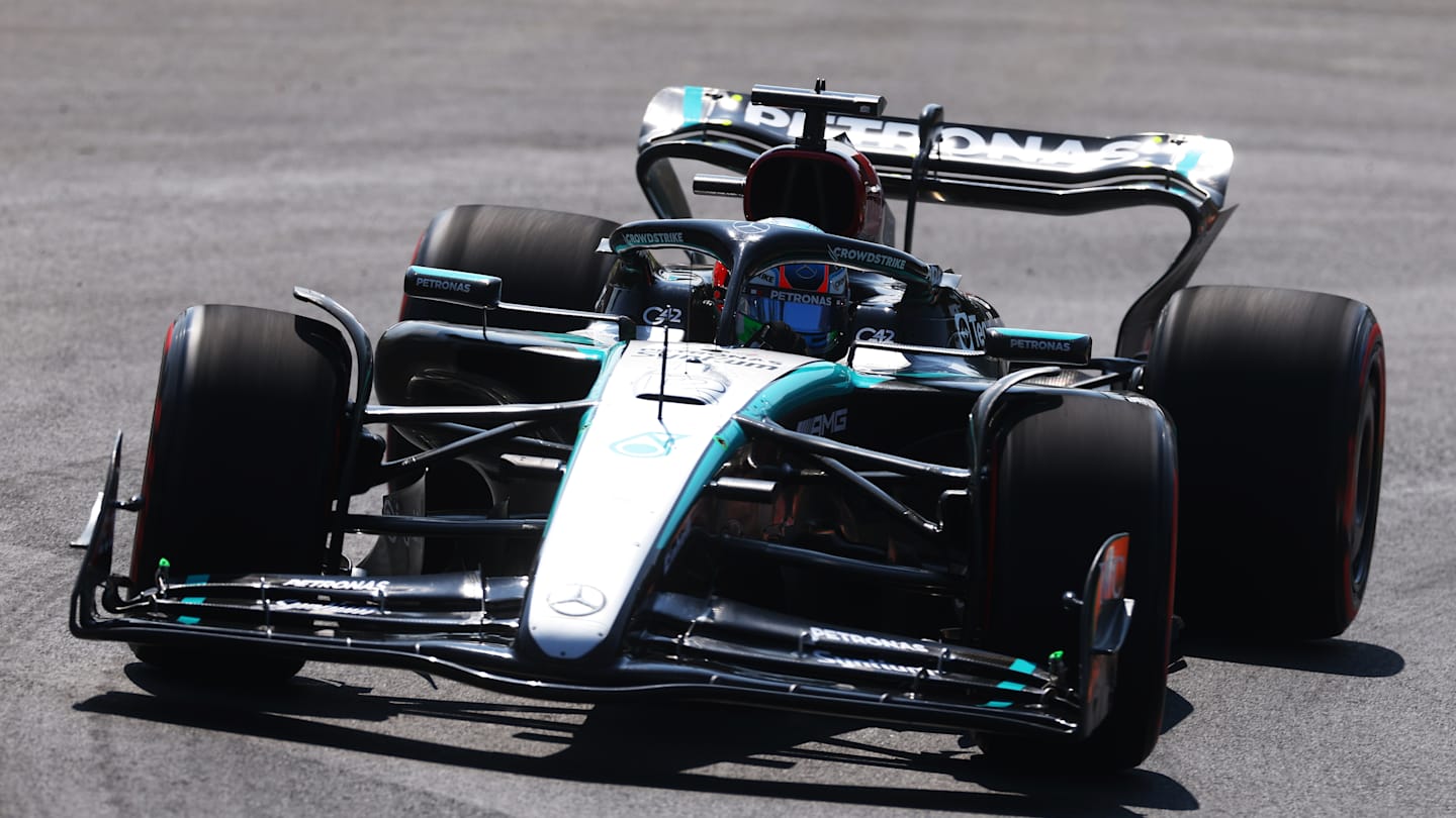 MONZA, ITALY - AUGUST 30: Andrea Kimi Antonelli of Italy driving the (12) Mercedes AMG Petronas F1
