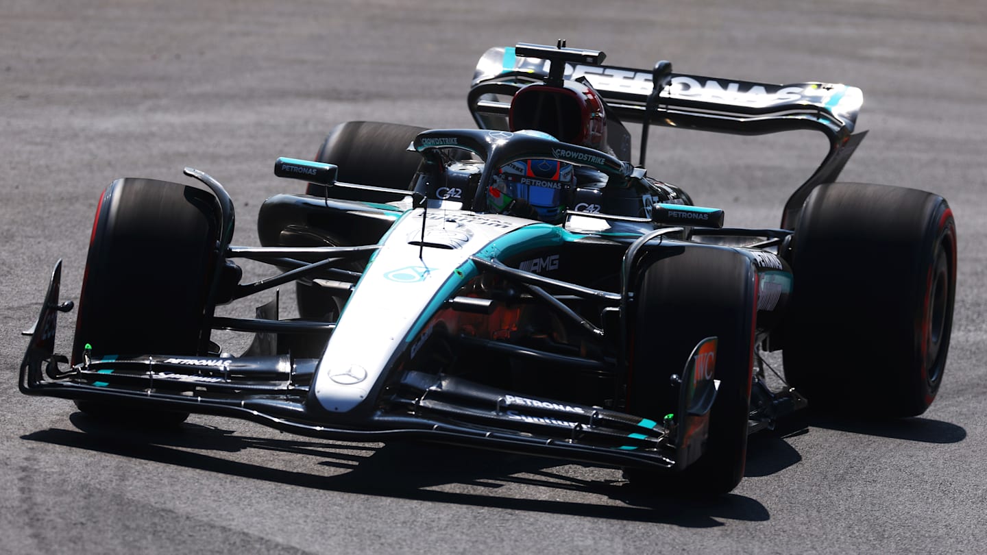 MONZA, ITALY - AUGUST 30: Andrea Kimi Antonelli of Italy driving the (12) Mercedes AMG Petronas F1