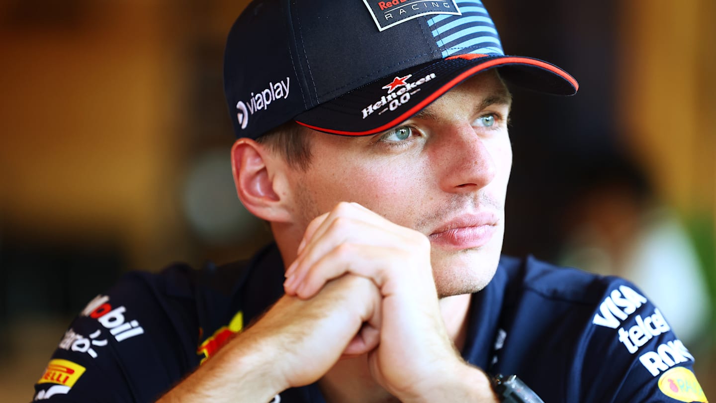 MONZA, ITALY - AUGUST 29: Max Verstappen of the Netherlands and Oracle Red Bull Racing looks on in