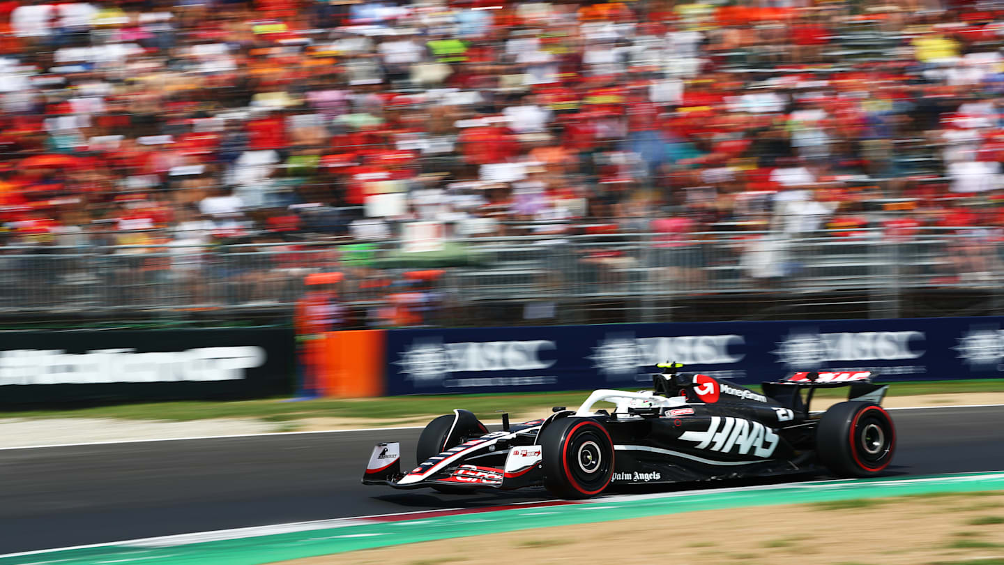 MONZA, ITALY - AUGUST 31: Nico Hulkenberg of Germany driving the (27) Haas F1 VF-24 Ferrari on track during final practice ahead of the F1 Grand Prix of Italy at Autodromo Nazionale Monza on August 31, 2024 in Monza, Italy. (Photo by Peter Fox - Formula 1/Formula 1 via Getty Images)