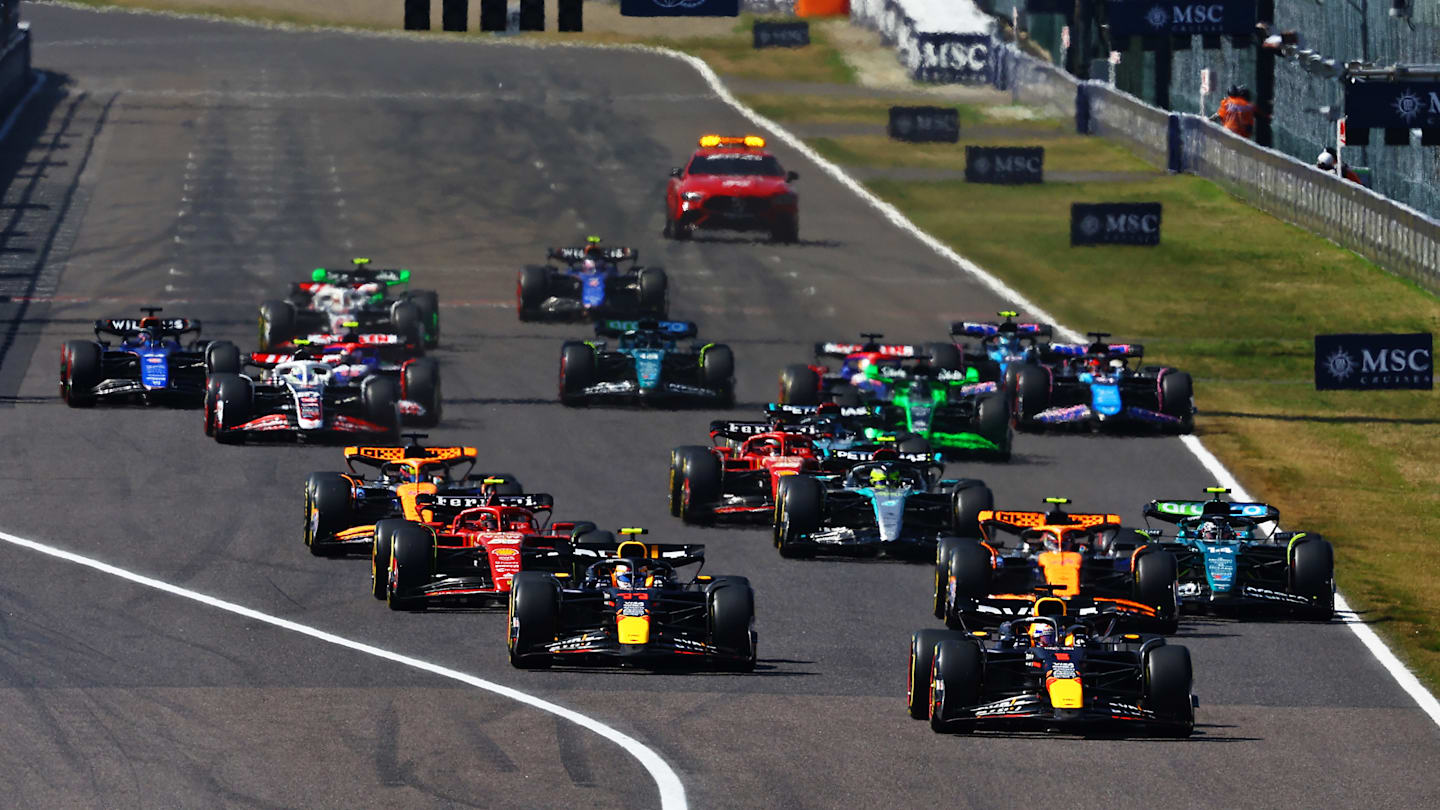 SUZUKA, JAPAN - APRIL 07: Max Verstappen of the Netherlands driving the (1) Oracle Red Bull Racing