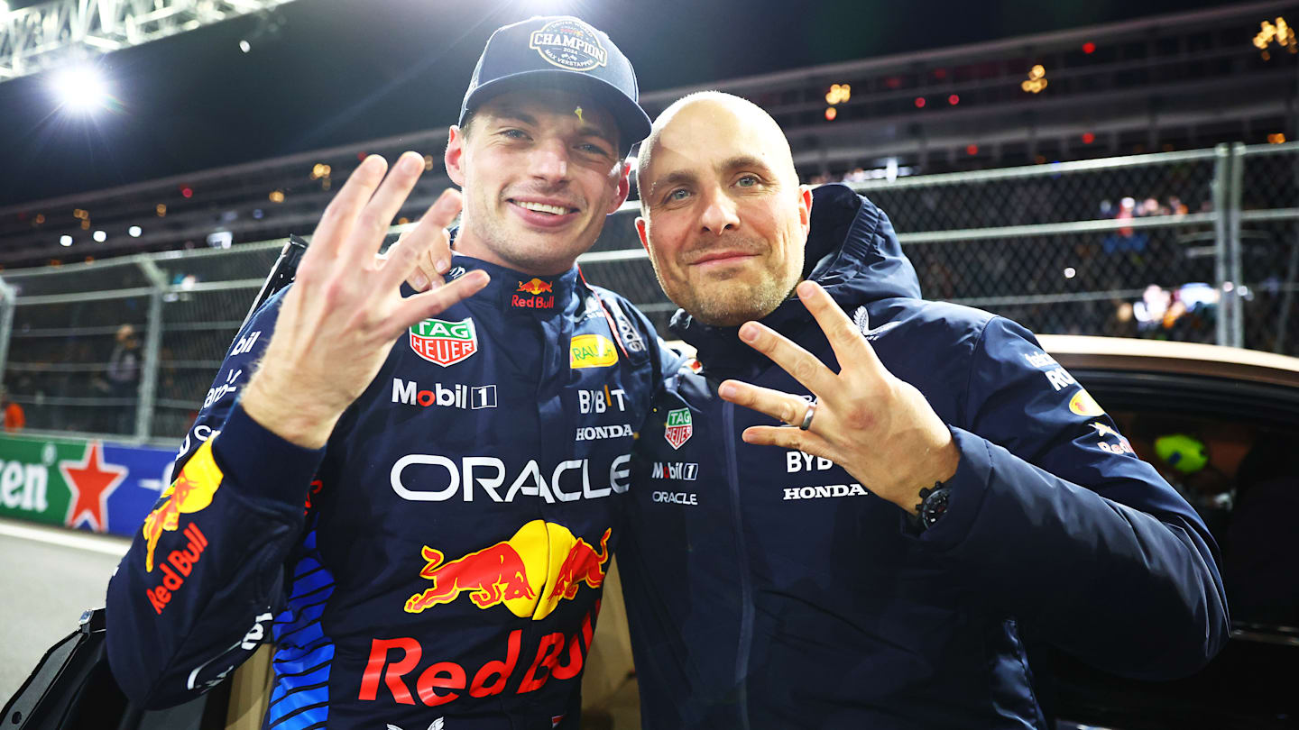 LAS VEGAS, NEVADA - NOVEMBER 23: 2024 F1 World Drivers Champion Max Verstappen of the Netherlands
