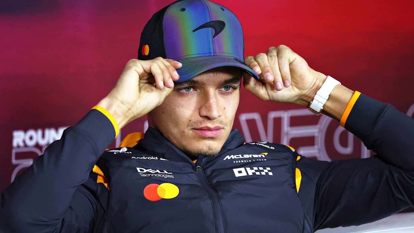 LAS VEGAS, NEVADA - NOVEMBER 20: Lando Norris of Great Britain and McLaren attends the Drivers