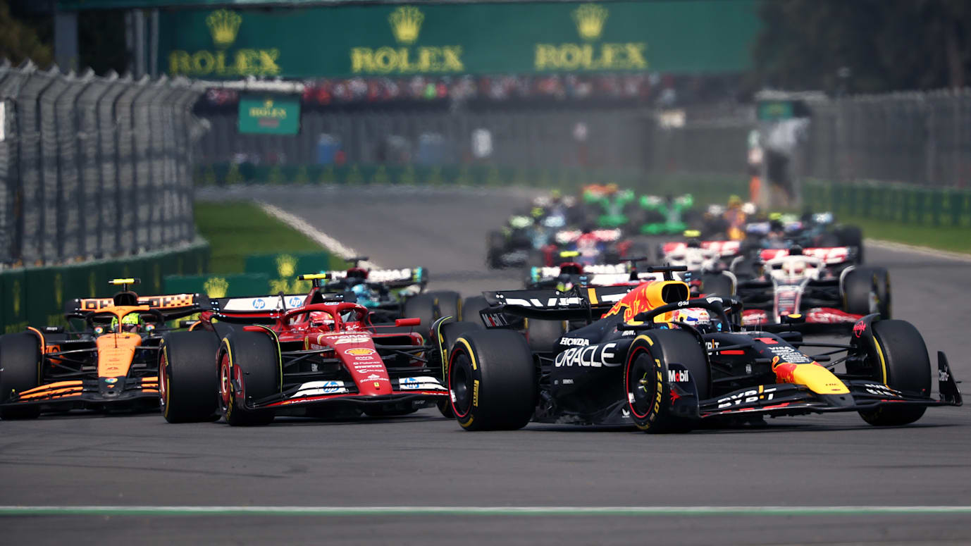 MEXICO CITY, MEXICO - OCTOBER 27: Max Verstappen of the Netherlands driving the (1) Oracle Red Bull