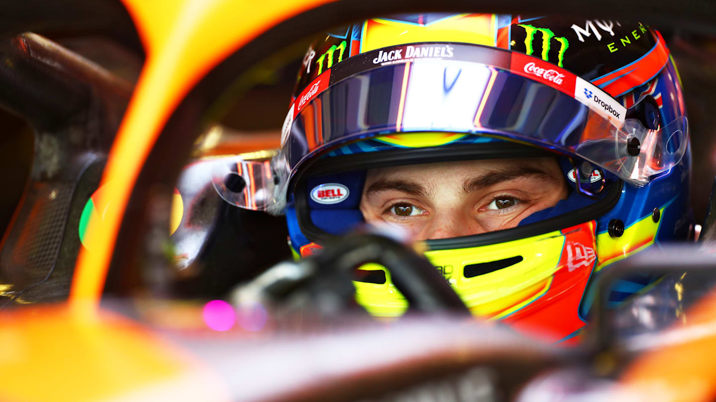 MEXICO CITY, MEXICO - OCTOBER 26: Oscar Piastri of Australia and McLaren prepares to drive in the